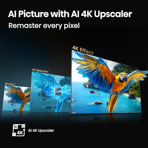 Hisense 55" Class QD7 Series Mini-LED 4K UHD Smart Fire TV (55QD7QF, 2025 Model) - QLED, HDR10+, Dolby Vision, Dolby Atmos, Game Mode Plus, ALLM, Alexa Built in with Voice Remote, Streaming TV, Black
