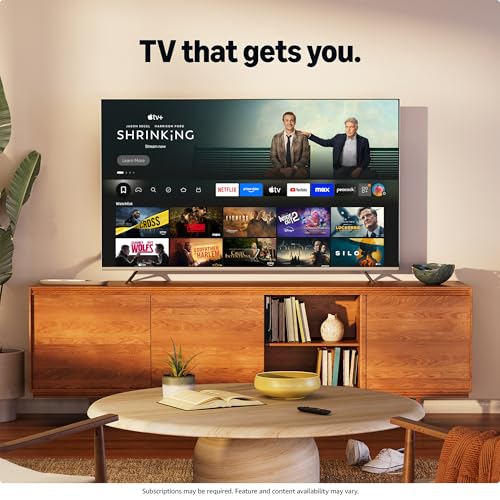 Hisense 55" Class QD7 Series Mini-LED 4K UHD Smart Fire TV (55QD7QF, 2025 Model) - QLED, HDR10+, Dolby Vision, Dolby Atmos, Game Mode Plus, ALLM, Alexa Built in with Voice Remote, Streaming TV, Black