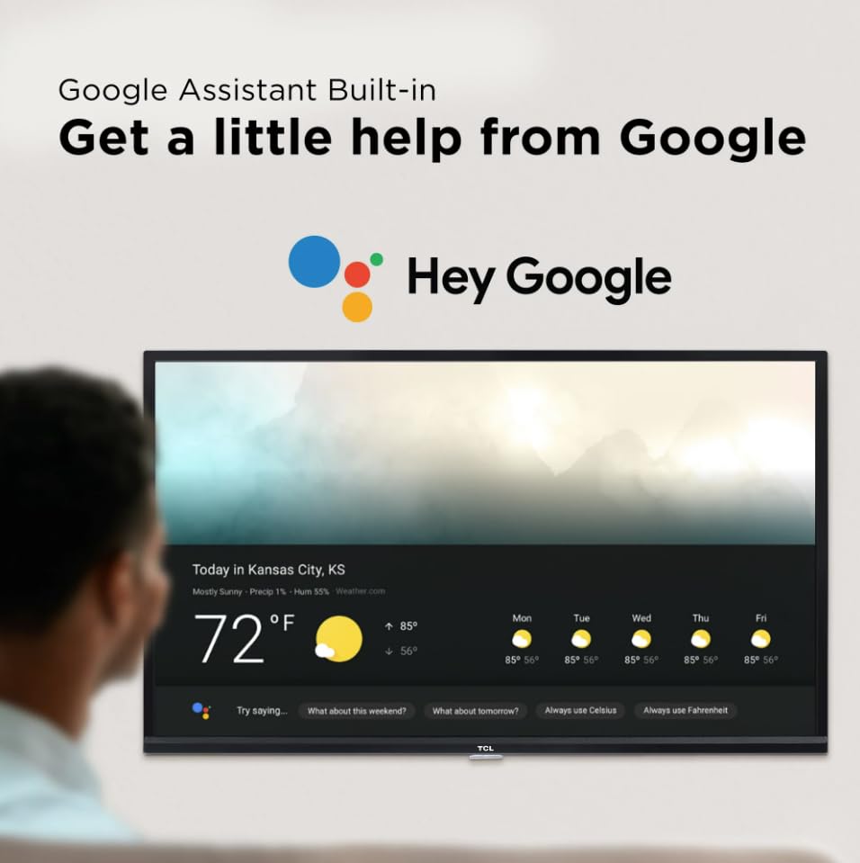 TCL 32-Inch Class 3 Series 1080p FHD LED Smart Roku TV + Wall Mount Dual-Band Wi-Fi Compatible with AlR Play Alexa and Google Assistant (Renewed)