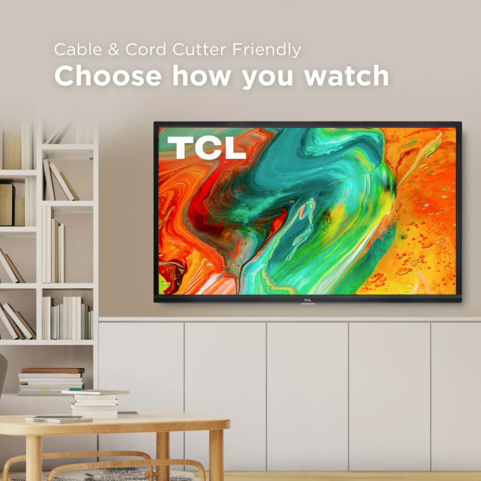 TCL 32-Inch Class 3 Series 1080p FHD LED Smart Roku TV + Wall Mount Dual-Band Wi-Fi Compatible with AlR Play Alexa and Google Assistant (Renewed)