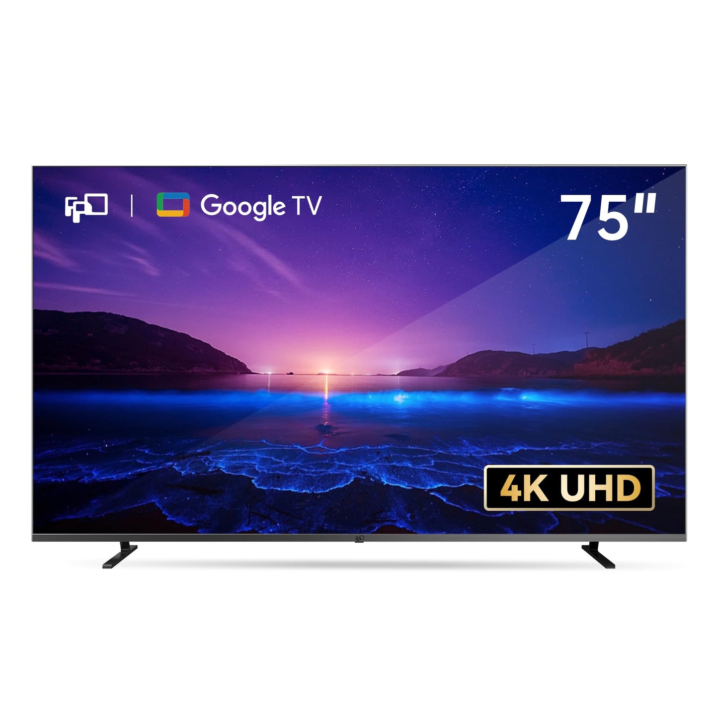FPD 55-inch Smart TV Google TV 4K UHD with Google Play and Google Cast Built-in, HDR 10, Dolby Vision Dolby Atmos, MEMC, Voice Remote, Stream Live TV(Canvas-Series, CG55-C1, 2024 Model)
