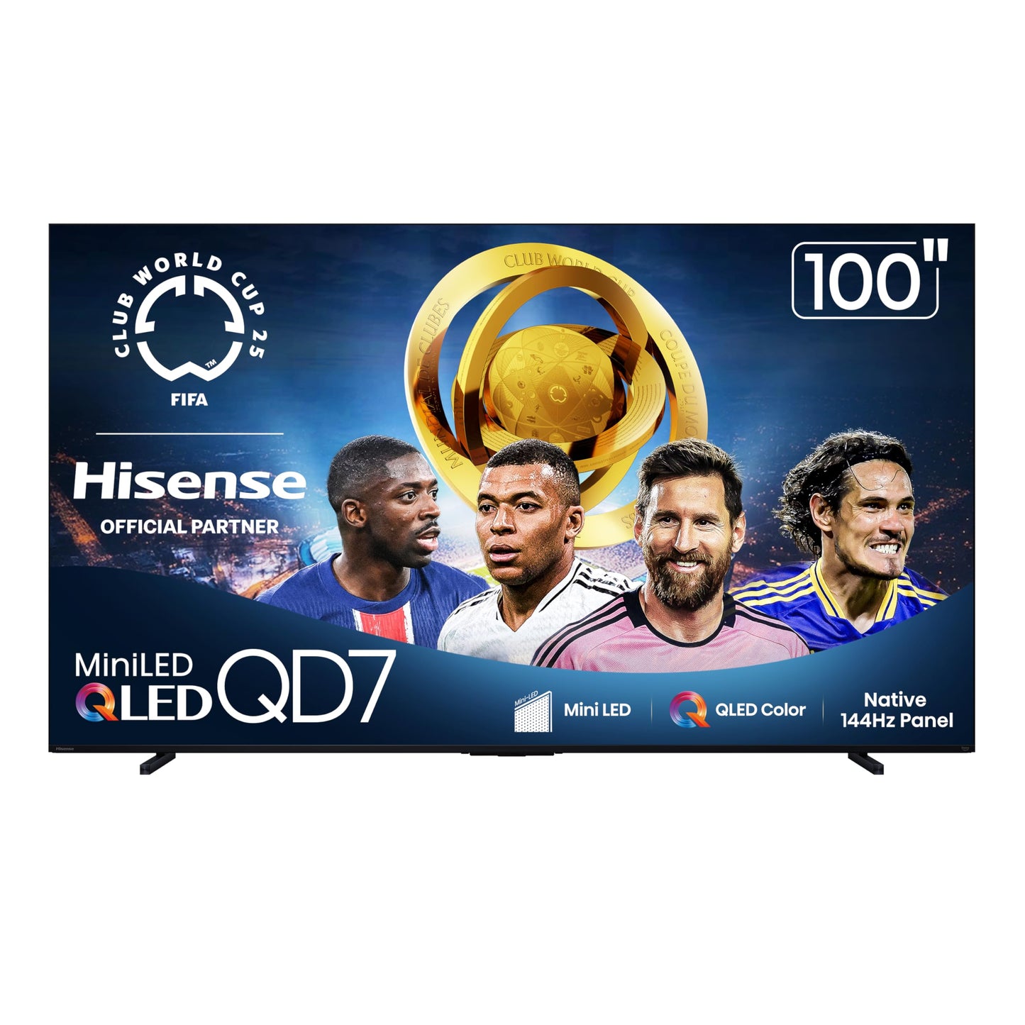Hisense 55" Class QD7 Series Mini-LED 4K UHD Smart Fire TV (55QD7QF, 2025 Model) - QLED, HDR10+, Dolby Vision, Dolby Atmos, Game Mode Plus, ALLM, Alexa Built in with Voice Remote, Streaming TV, Black