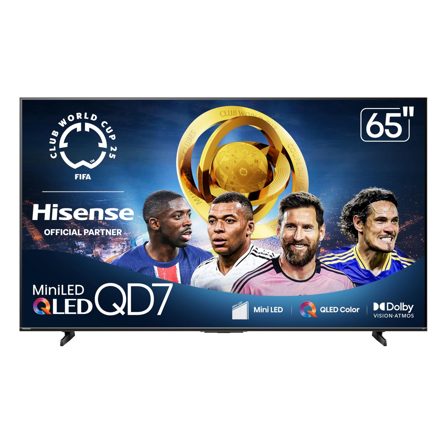 Hisense 55" Class QD7 Series Mini-LED 4K UHD Smart Fire TV (55QD7QF, 2025 Model) - QLED, HDR10+, Dolby Vision, Dolby Atmos, Game Mode Plus, ALLM, Alexa Built in with Voice Remote, Streaming TV, Black