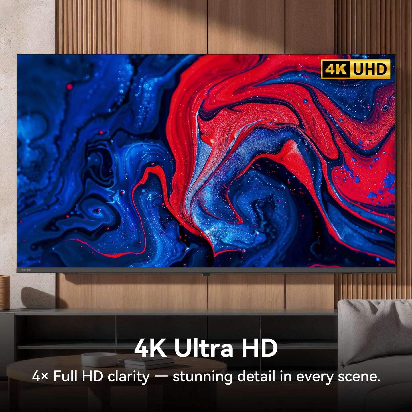 HORION 43 inch Smart TV, 4K UHD LED TV with WebOS 22, Ultra Slim Television with Mega Contrast, HDR10, Dolby Audio - Streaming Live, Bluetooth, Hdmi, WiFi ((P6D Series, 2025)