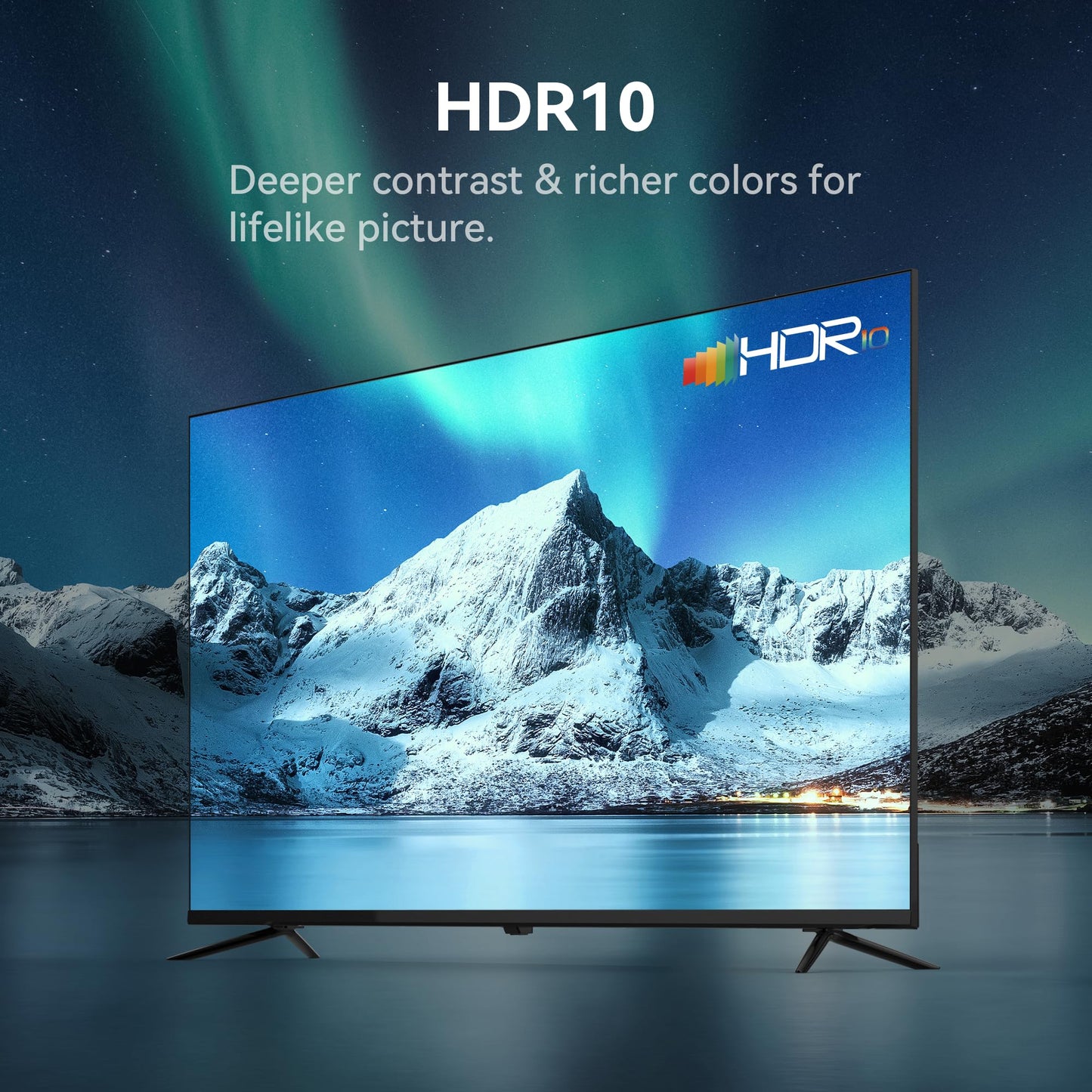 HORION 43 inch Smart TV, 4K UHD LED TV with WebOS 22, Ultra Slim Television with Mega Contrast, HDR10, Dolby Audio - Streaming Live, Bluetooth, Hdmi, WiFi ((P6D Series, 2025)