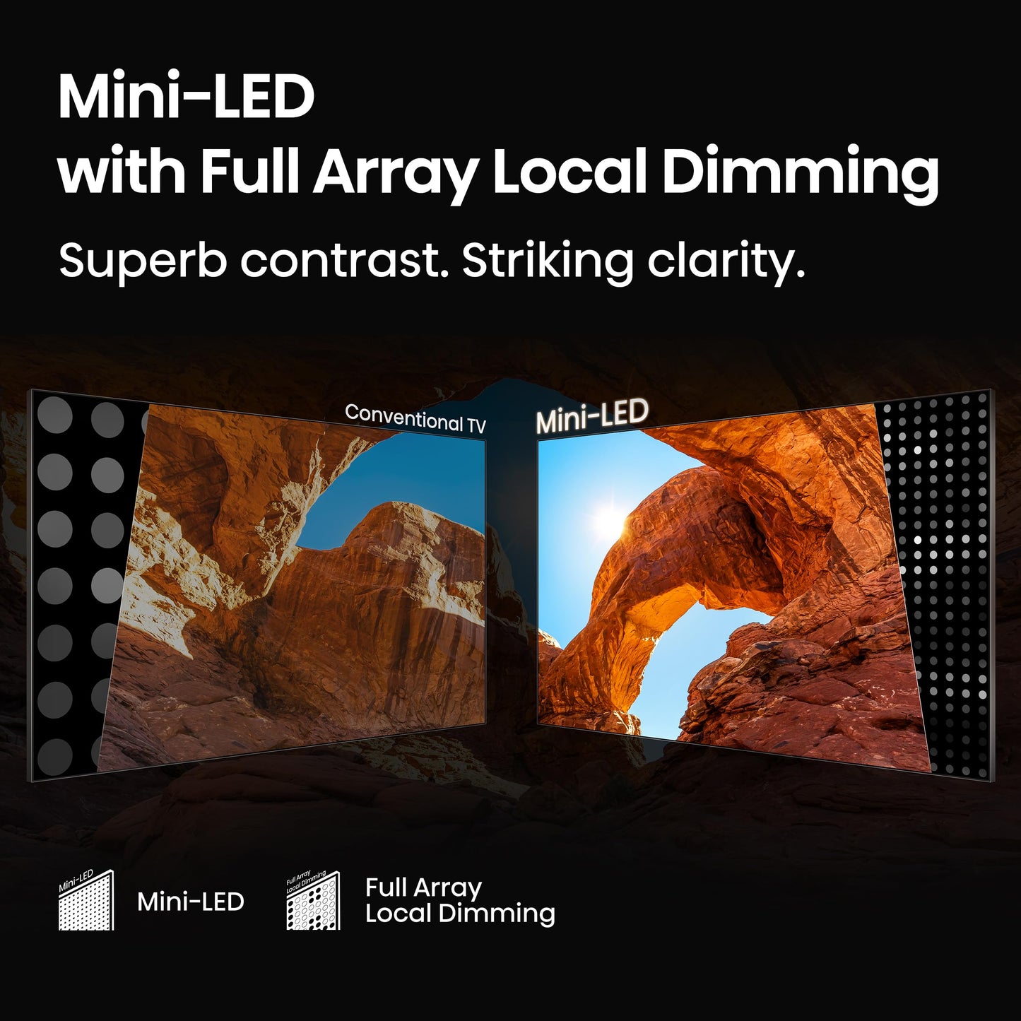 Hisense 55" Class QD7 Series Mini-LED 4K UHD Smart Fire TV (55QD7QF, 2025 Model) - QLED, HDR10+, Dolby Vision, Dolby Atmos, Game Mode Plus, ALLM, Alexa Built in with Voice Remote, Streaming TV, Black