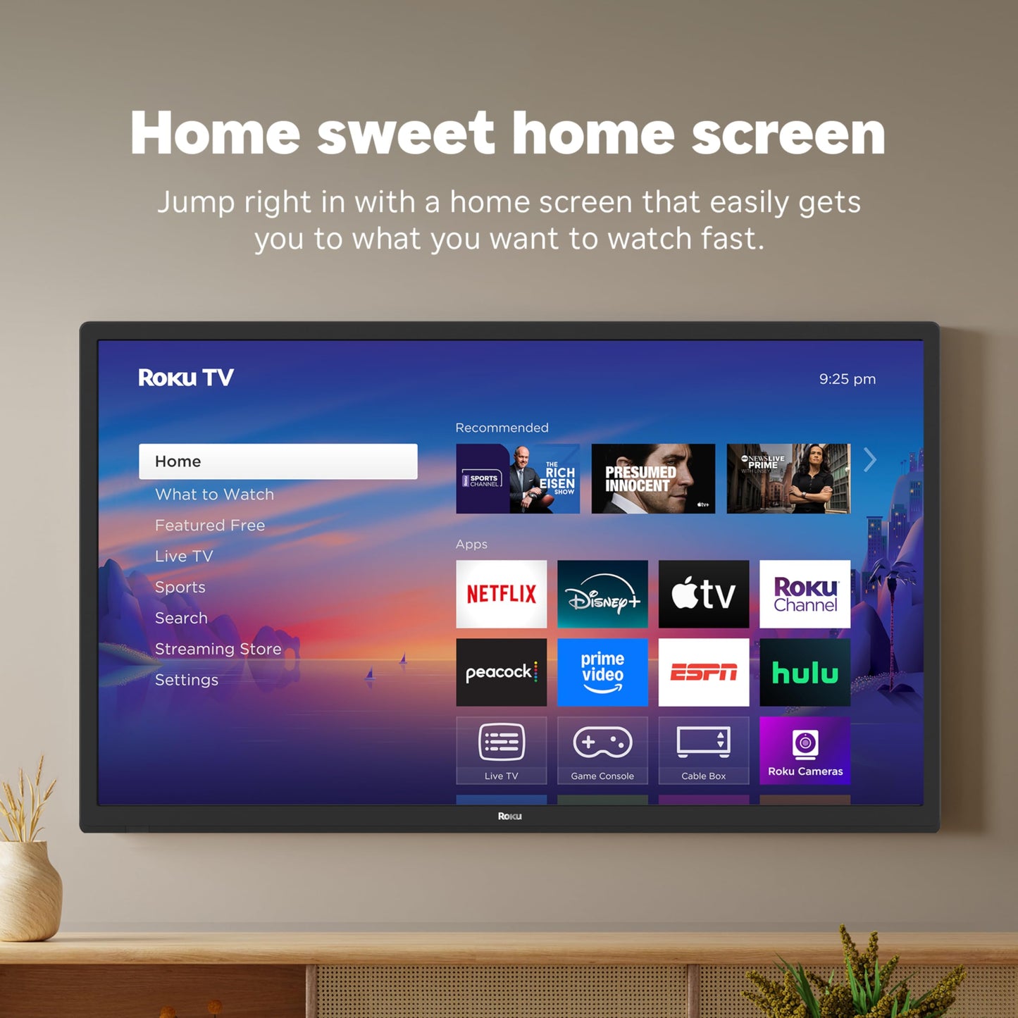 Roku Smart TV 2025 – 32-Inch Select Series, 720p HD TV – RokuTV with Voice Remote – Flat Screen LED Television with Wi-Fi for Streaming Live Local News, Sports, Family Entertainment - Amazon Exclusive