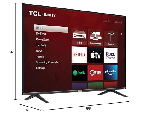 TCL 32-Inch Class 3 Series 1080p FHD LED Smart Roku TV + Wall Mount Dual-Band Wi-Fi Compatible with AlR Play Alexa and Google Assistant (Renewed)