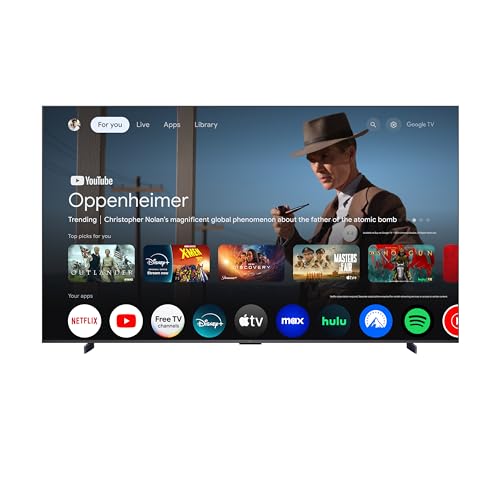 TCL 75-Inch Class QM6K Series QD-Mini LED 4K UHD Google Smart TV Best Value Mini-LED TV - QLED, 144hz, 288hz Gaming Rate, High Contrast Screen, Onkyo Audio, Dolby Atmos (75QM6K, 2025 Model)