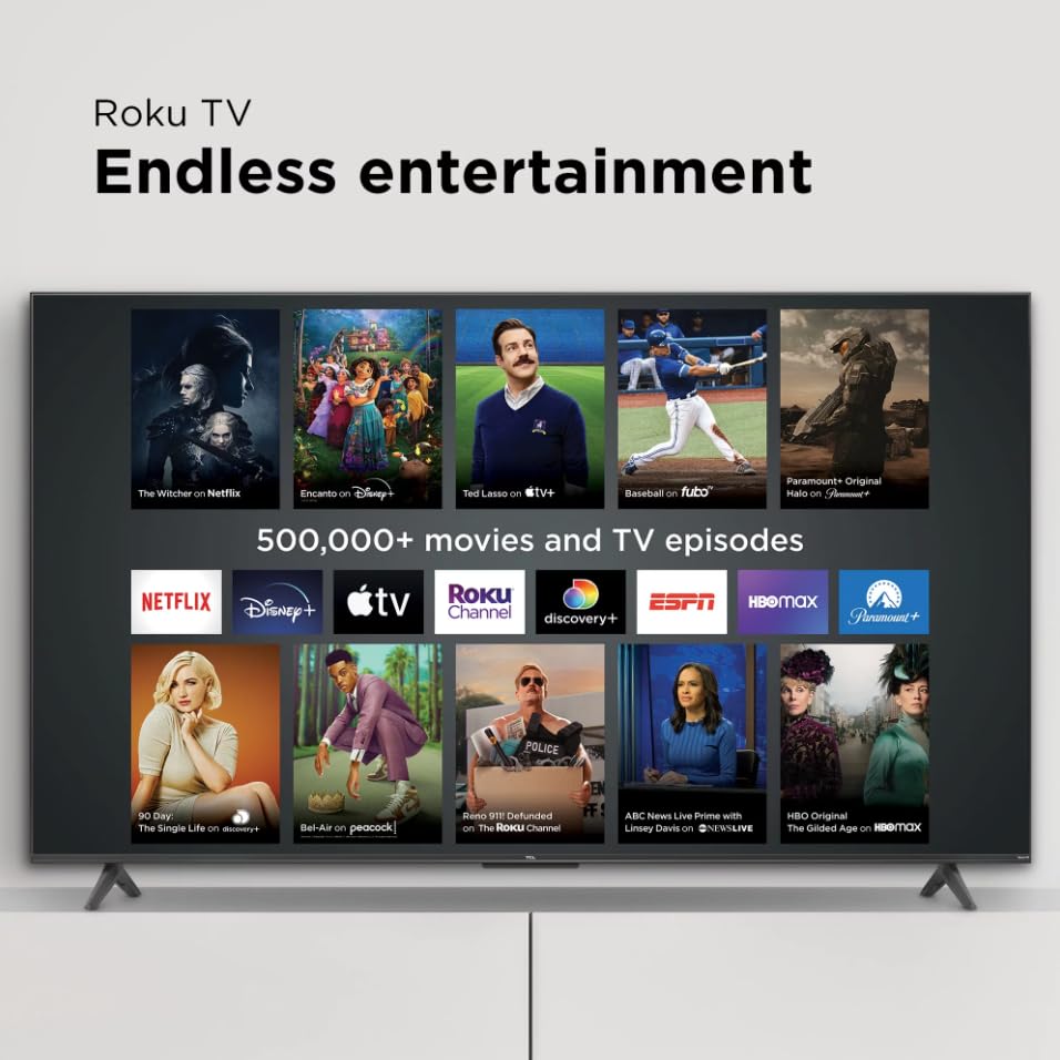 TCL 32-Inch Class 3 Series 1080p FHD LED Smart Roku TV + Wall Mount Dual-Band Wi-Fi Compatible with AlR Play Alexa and Google Assistant (Renewed)