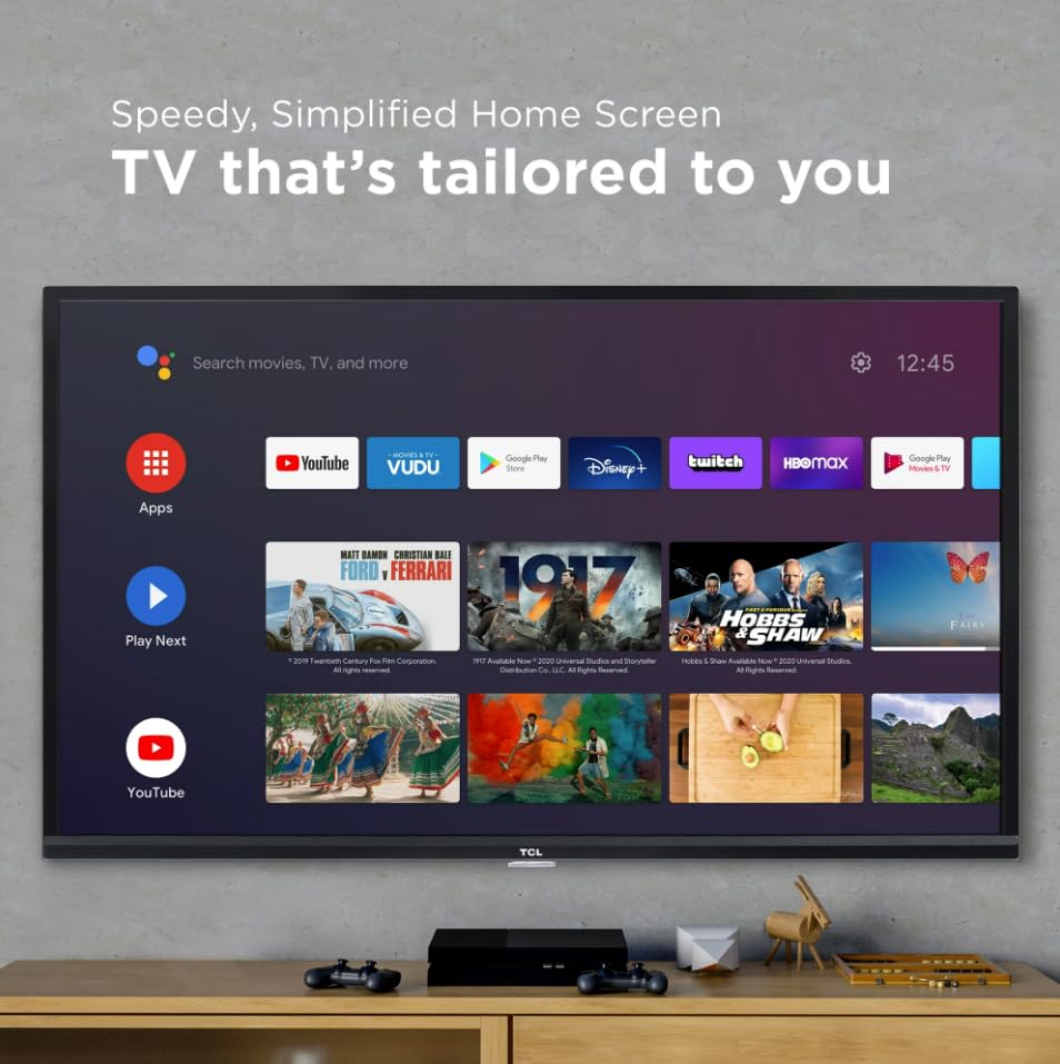 TCL 32-Inch Class 3 Series 1080p FHD LED Smart Roku TV + Wall Mount Dual-Band Wi-Fi Compatible with AlR Play Alexa and Google Assistant (Renewed)