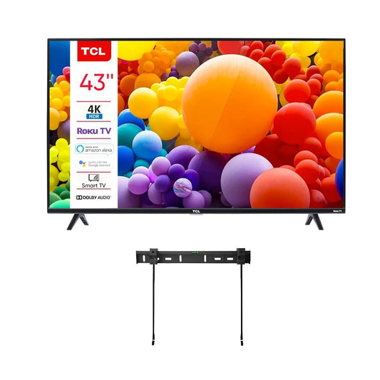 TCL 32-Inch Class 3 Series 1080p FHD LED Smart Roku TV + Wall Mount Dual-Band Wi-Fi Compatible with AlR Play Alexa and Google Assistant (Renewed)