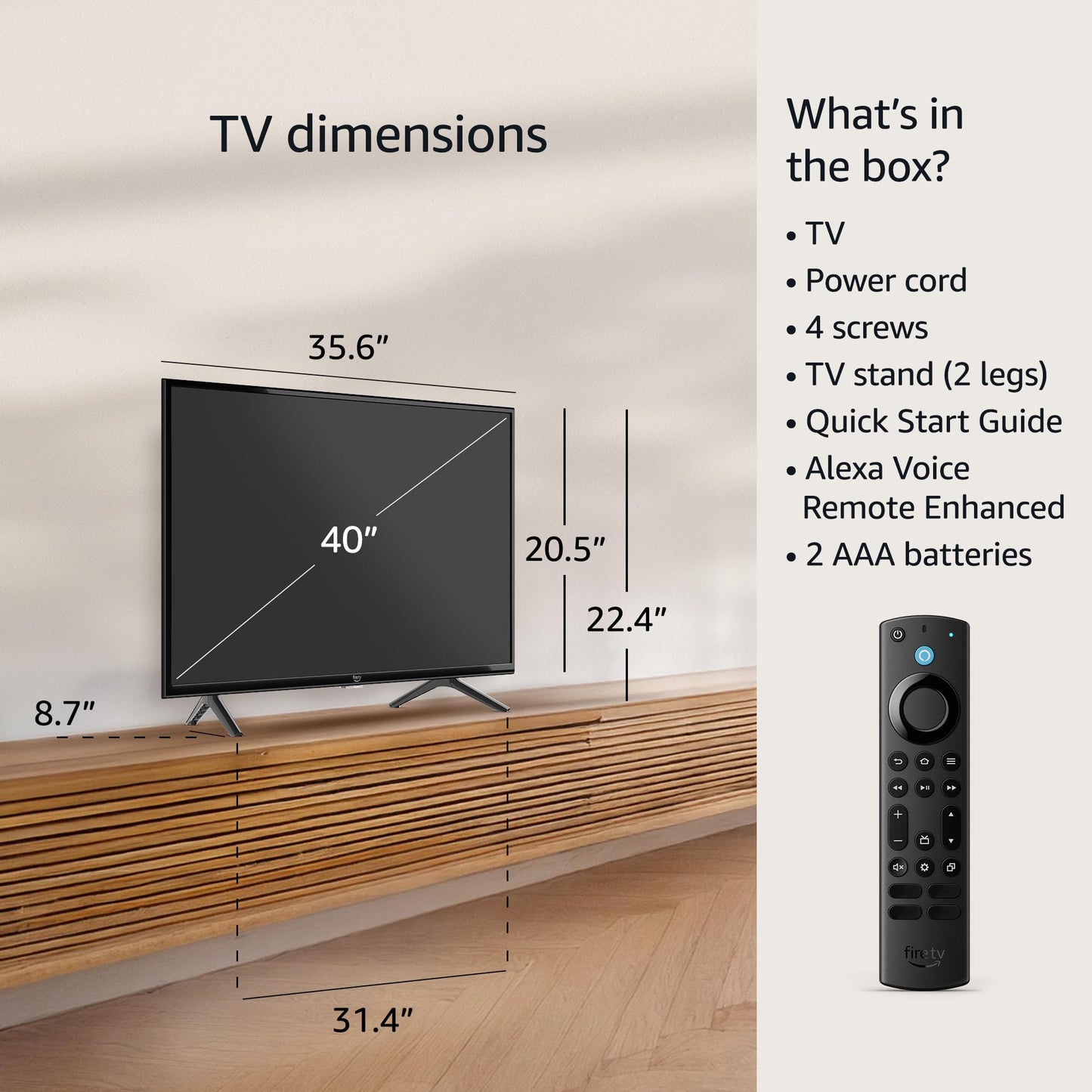 Amazon Fire TV 32" 2-Series (newest model), HD smart TV with Fire TV Alexa Voice Remote, stream live TV without cable