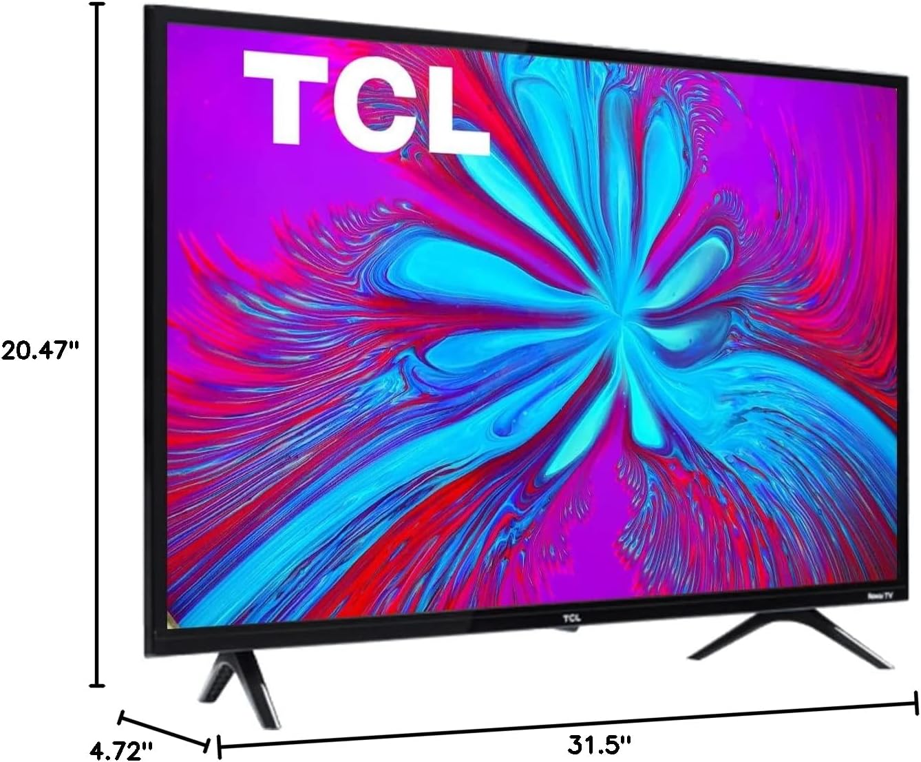 TCL 32-Inch Class -Series FHD LED Smart Roku TV + Wall Mount Works with Siri Alexa and Hey Google (Renewed)