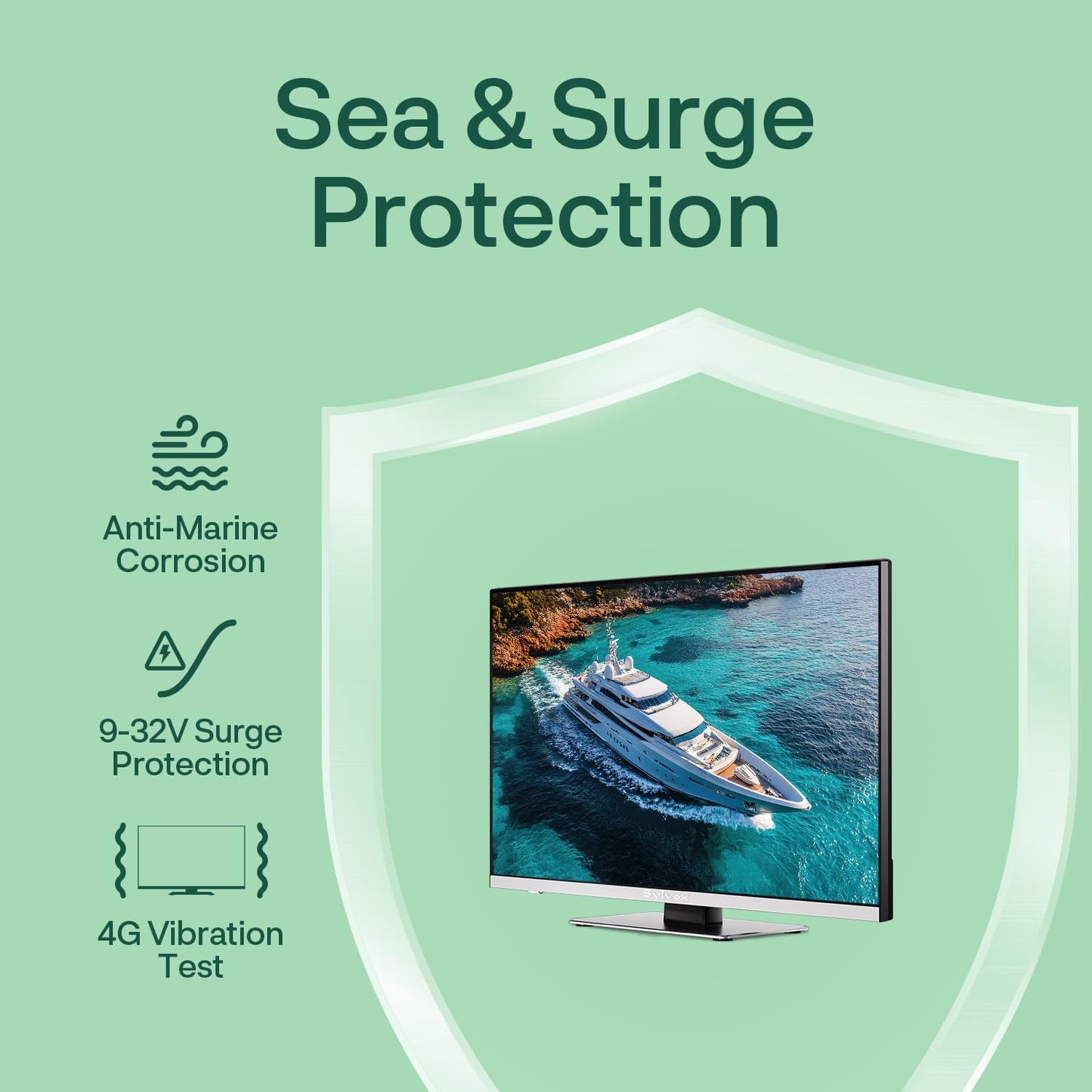 SYLVOX 12 Volt TV, 22" Smart RV TV w/DVD Player | 1080P Full HD, Wide Viewing Angle, ATSC Tuner, HDMI & USB, AC/DC Powered for RV, Boat, Yacht, Beach House, or Home