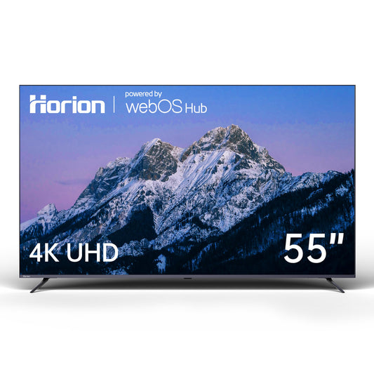 HORION 43 inch Smart TV, 4K UHD LED TV with WebOS 22, Ultra Slim Television with Mega Contrast, HDR10, Dolby Audio - Streaming Live, Bluetooth, Hdmi, WiFi ((P6D Series, 2025)